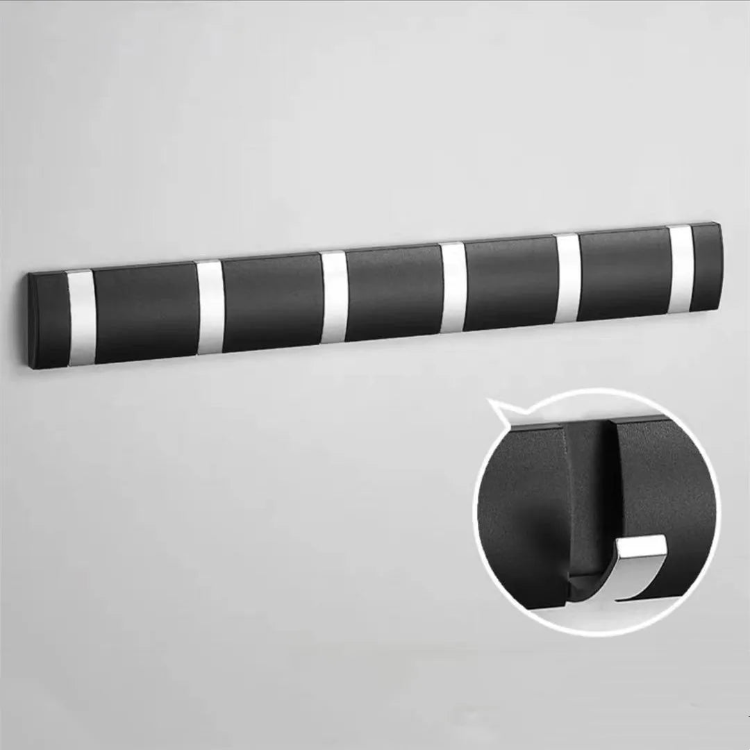 Foldable Bathroom Towel Rack – Nail-Free Wall Hook Hanger for Towels, Coats & Robes – Back Door Organizer