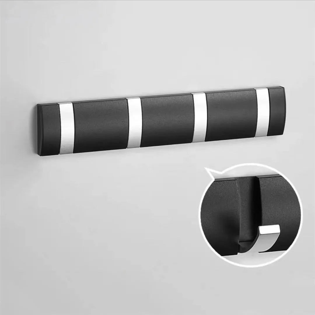 Foldable Bathroom Towel Rack – Nail-Free Wall Hook Hanger for Towels, Coats & Robes – Back Door Organizer