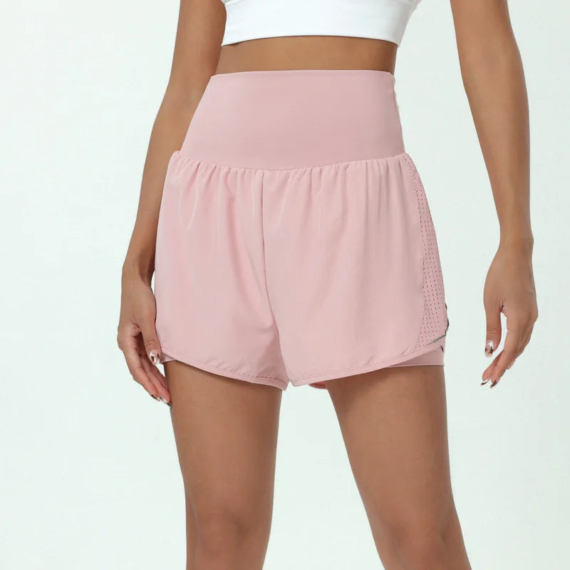 Women’s High Waist 2-in-1 Running Shorts