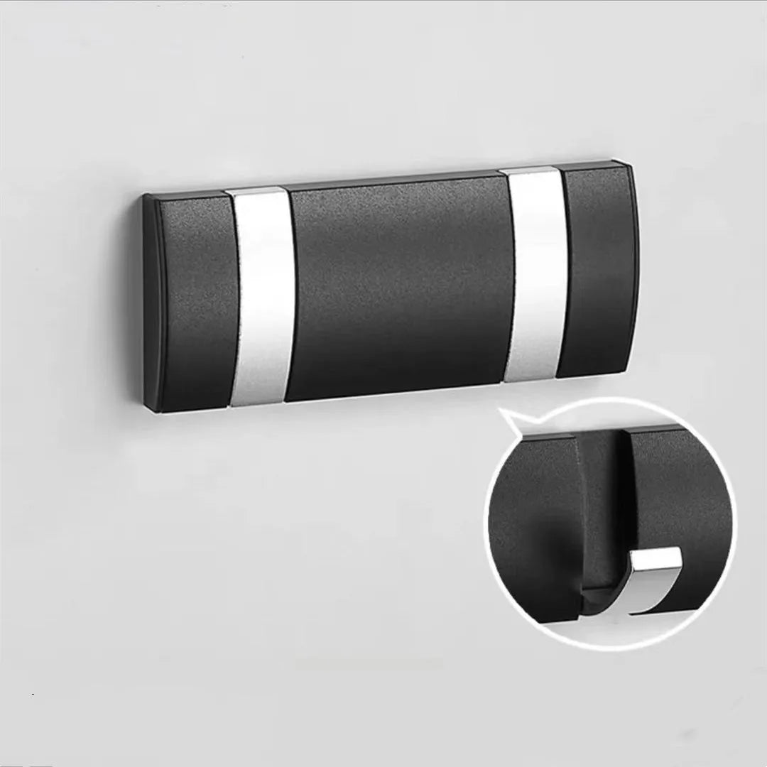 Foldable Bathroom Towel Rack – Nail-Free Wall Hook Hanger for Towels, Coats & Robes – Back Door Organizer