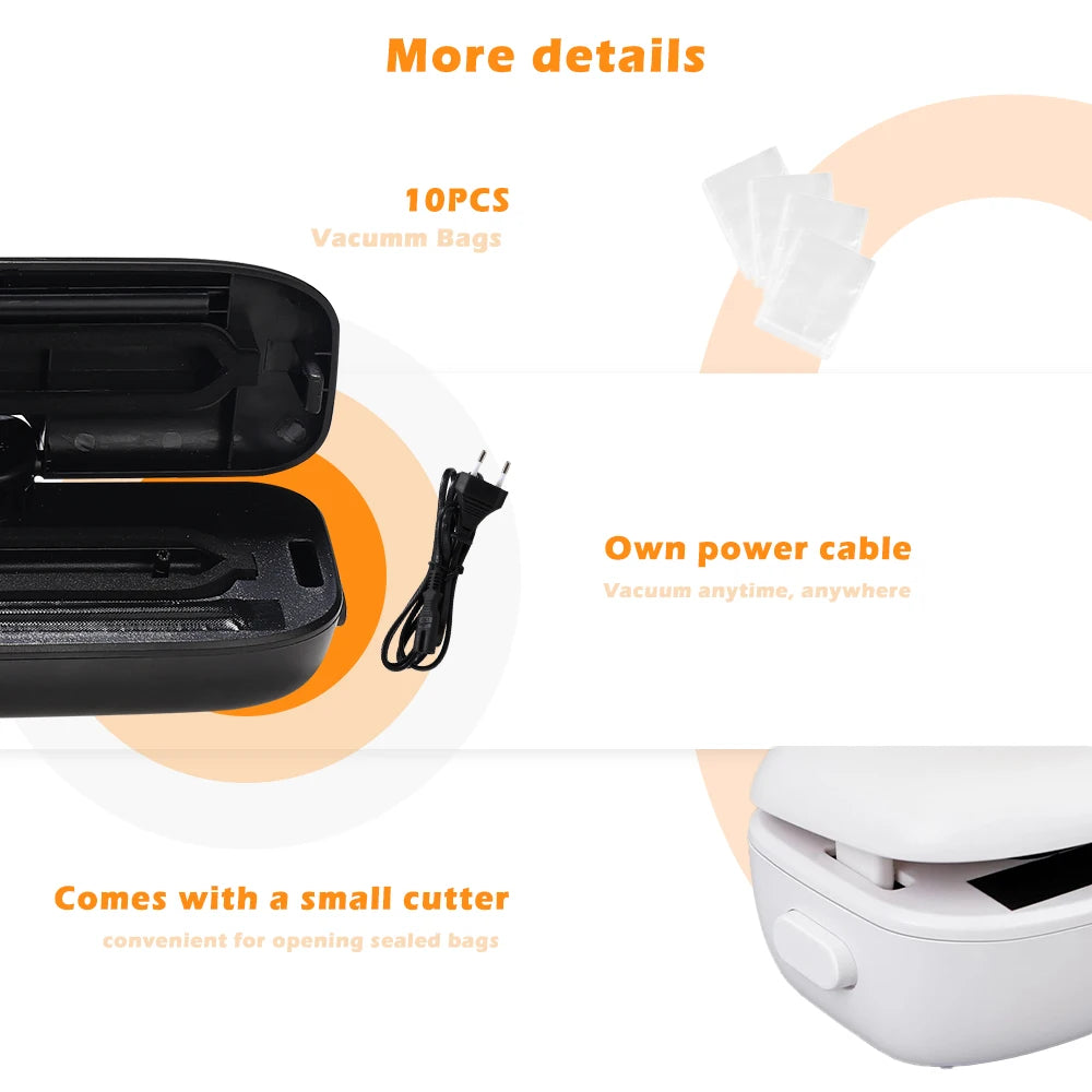 Vacuum Sealer Machine for Food Preservation – Includes 10 Free Vacuum Bags