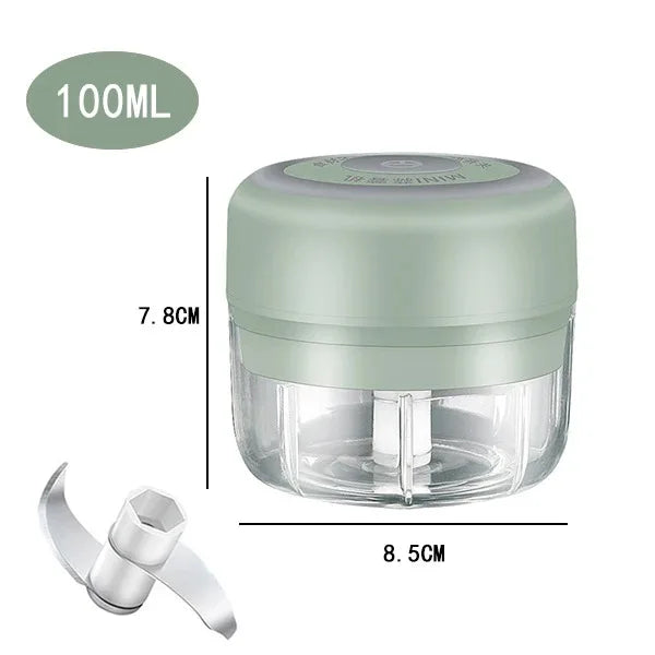 Electric Garlic Chopper – 100ML/250ML Mini Food Processor, Meat & Veggie Crusher