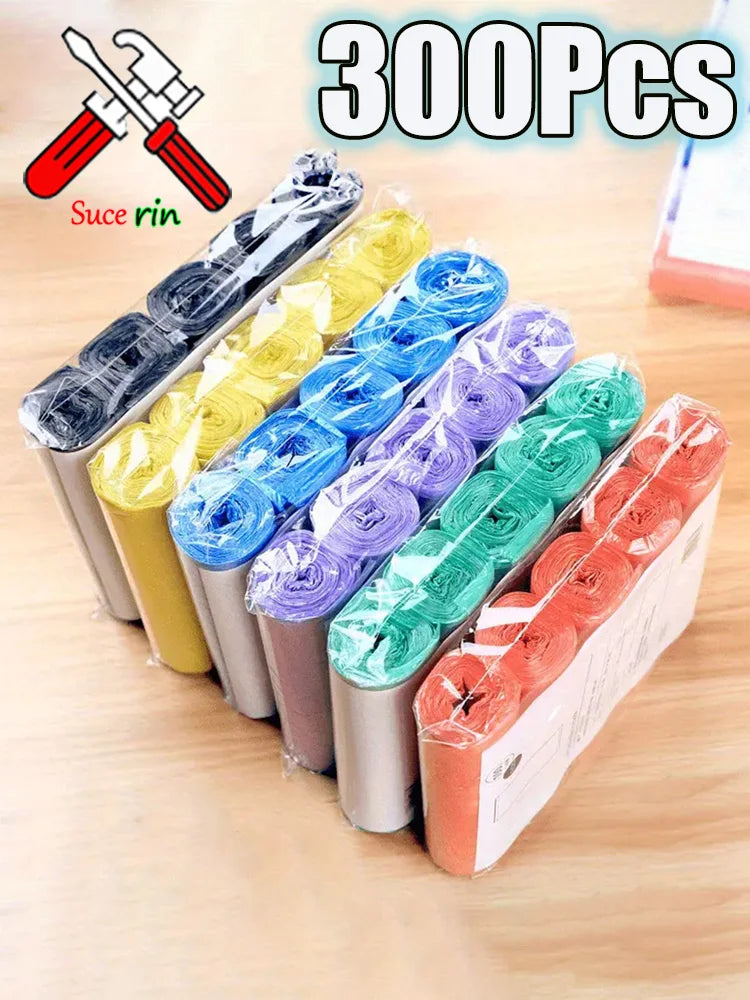 Versatile 100-300PCS Disposable Trash Bags for Kitchen, Dorm, and Living Room - Perfect for All Your Waste Needs!