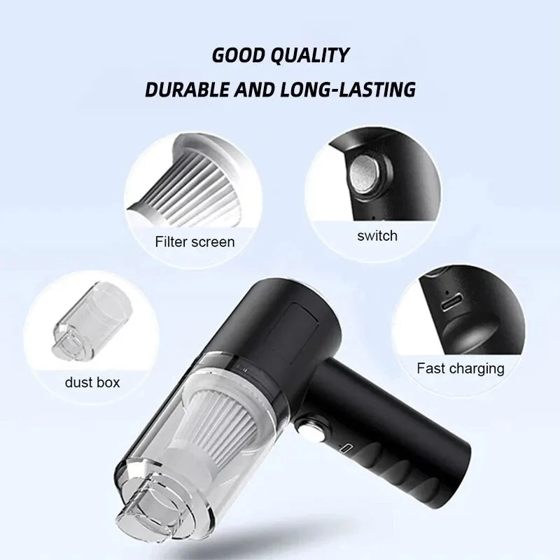 USB Mini Vacuum Cleaner For Motor Car – Portable, High Power USB Charging