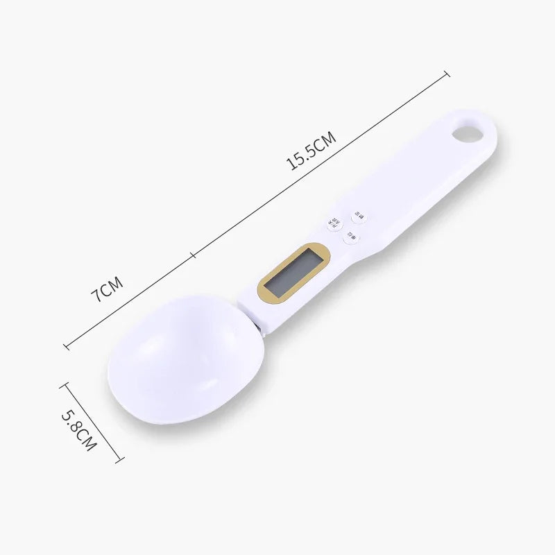 Digital Measuring Spoon Scale – 500g/0.1g LCD Kitchen Food Scale for Coffee, Flour & Milk