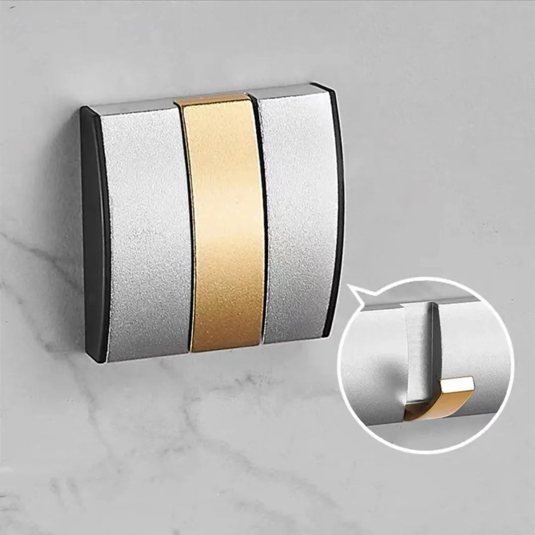 Foldable Bathroom Towel Rack – Nail-Free Wall Hook Hanger for Towels, Coats & Robes – Back Door Organizer