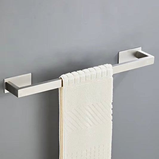 Self-Adhesive Silver Bathroom Hardware Kit Stainless Steel Toilet Paper Holder Towel Bar Towel Holder Hook Bathroom Accessories