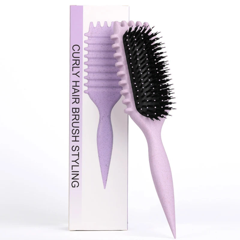 Bounce Curly Define Hair Styling Brush Anti-Pull Curl Shaping Tool for Men & Women