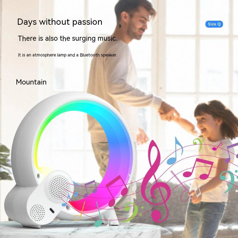 Q Light Sunrise Alarm Clock with Bluetooth Speaker – RGB Ambient Light, White Noise, APP & Remote Control