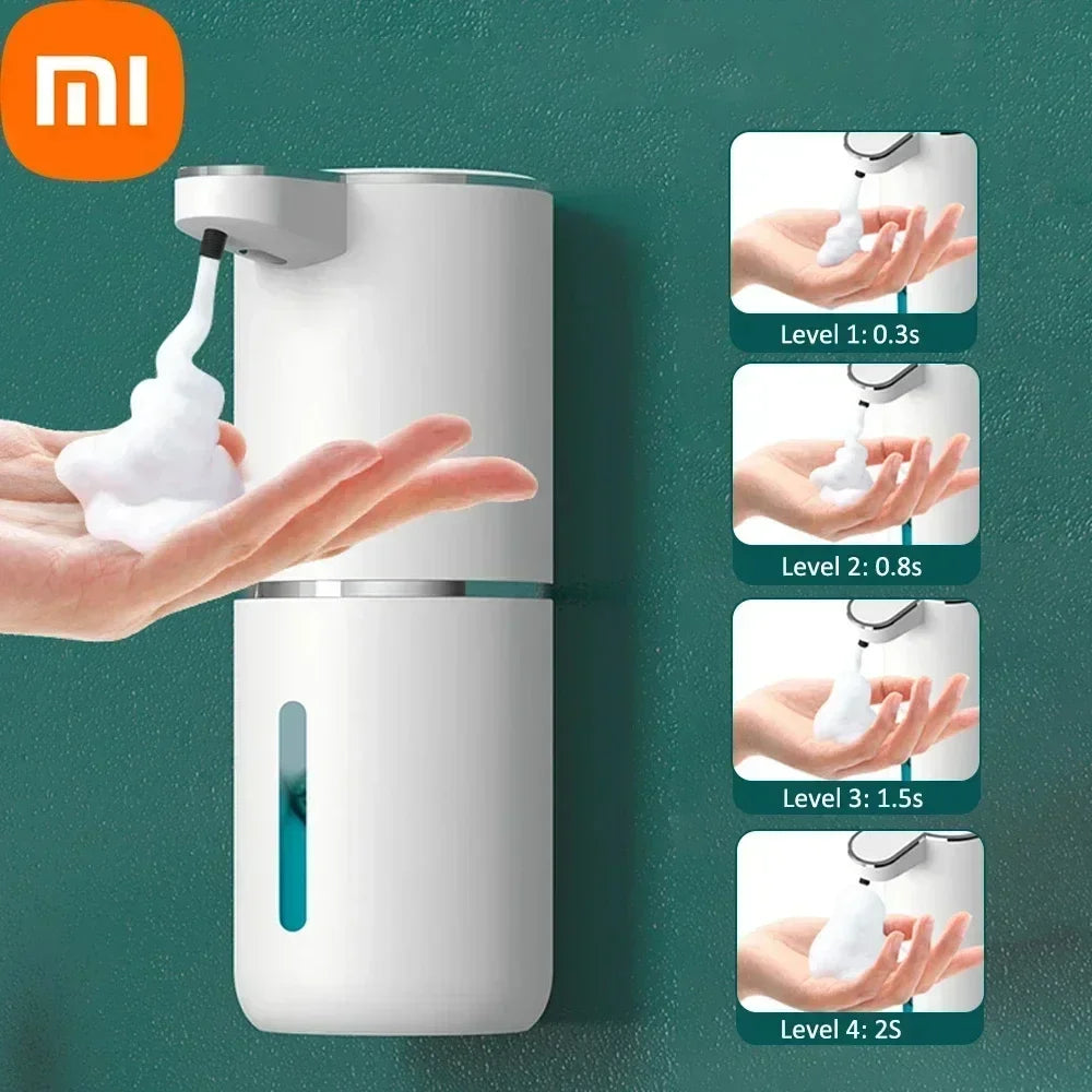380ML Automatic Foam Soap P11 Dispenser Bathroom Smart Washing Hand Machine with USB Charging White ABS Material