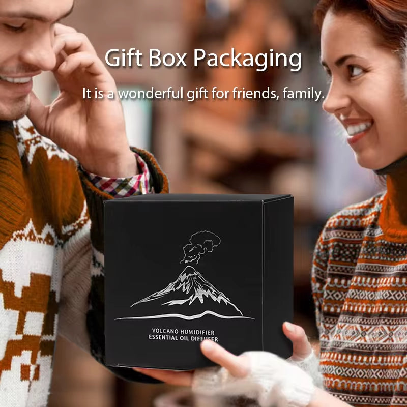 Volcanic Flame Essential Oil Diffuser – 130ml USB Aroma Humidifier with LED Night Light