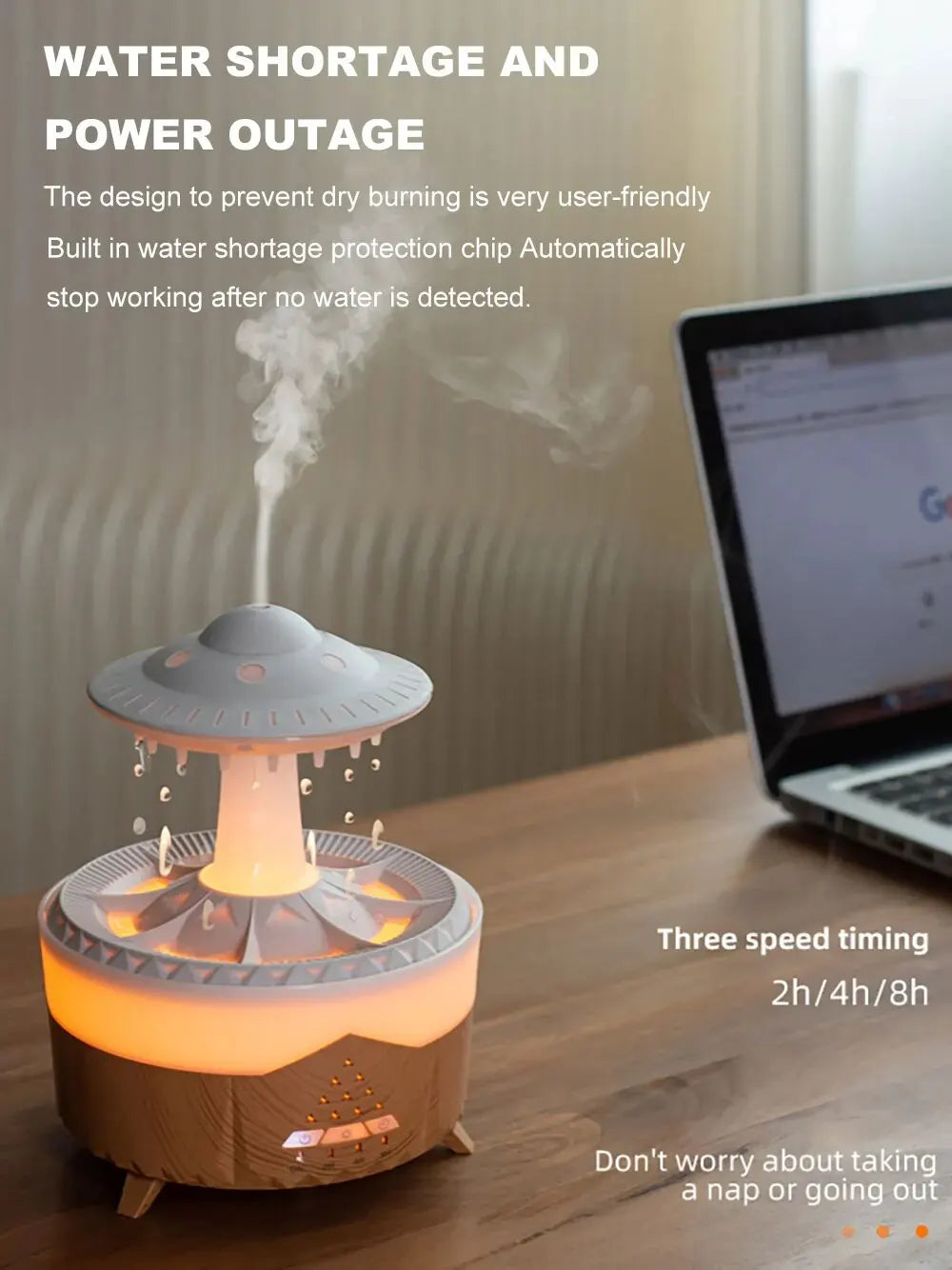 Ultrasonic Air Humidifier & Aromatherapy Diffuser with Remote