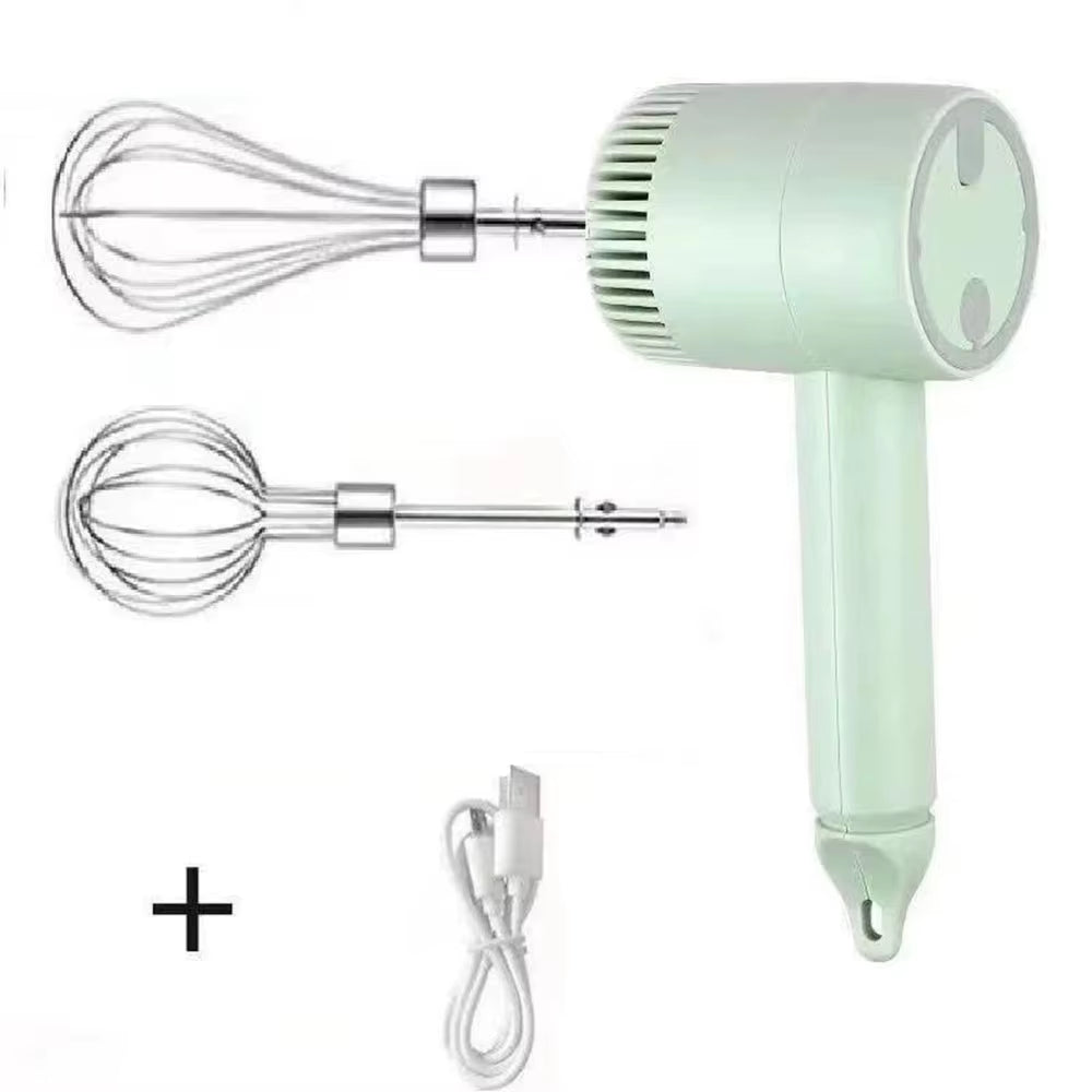 USB Electric Food Mixer Wireless Hand Blender Portable Garlic Crusher 3 Speeds Dough Cream Egg Beater Baking Masher Kitchen Tool