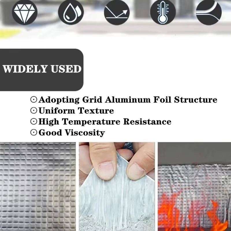 Waterproof Aluminum Foil Butyl Tape – High Temp Roof & Wall Repair Seal