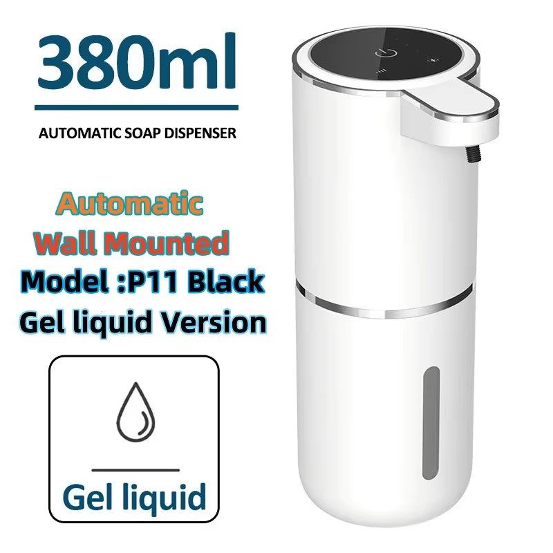 380ML Automatic Foam Soap P11 Dispenser Bathroom Smart Washing Hand Machine with USB Charging White ABS Material