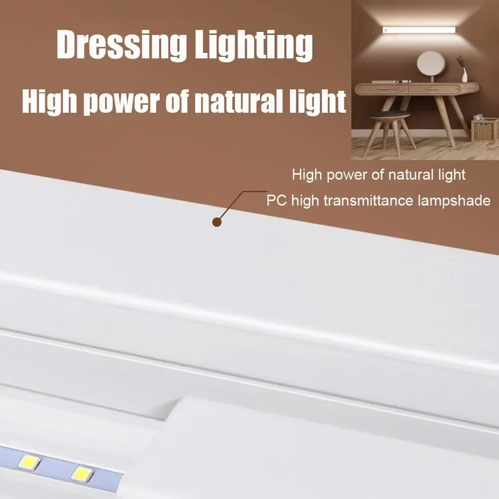 Night Light with Motion Sensor TYPE C Rechargeable LED Night Lamp Wireless Led Kitchen Cabinet Room Bedside Bar Light