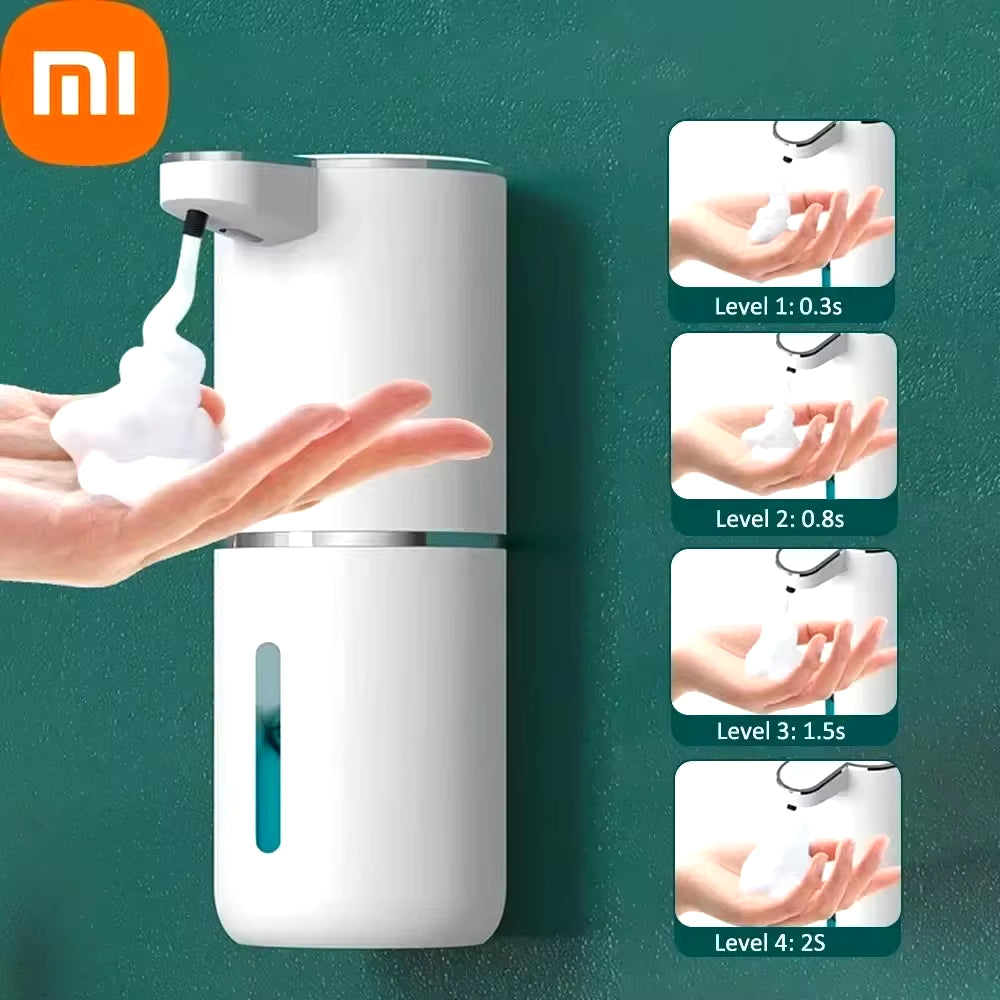 380ML Automatic Foam Soap P11 Dispenser Bathroom Smart Washing Hand Machine with USB Charging White ABS Material