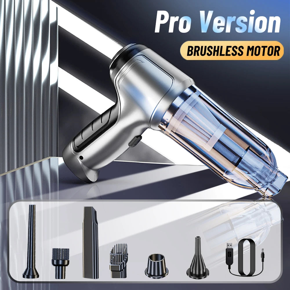 Rechargeable Wireless Car Vacuum Cleaner – 95000PA Suction | Handheld & Cordless