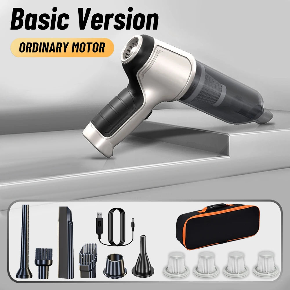 Rechargeable Wireless Car Vacuum Cleaner – 95000PA Suction | Handheld & Cordless