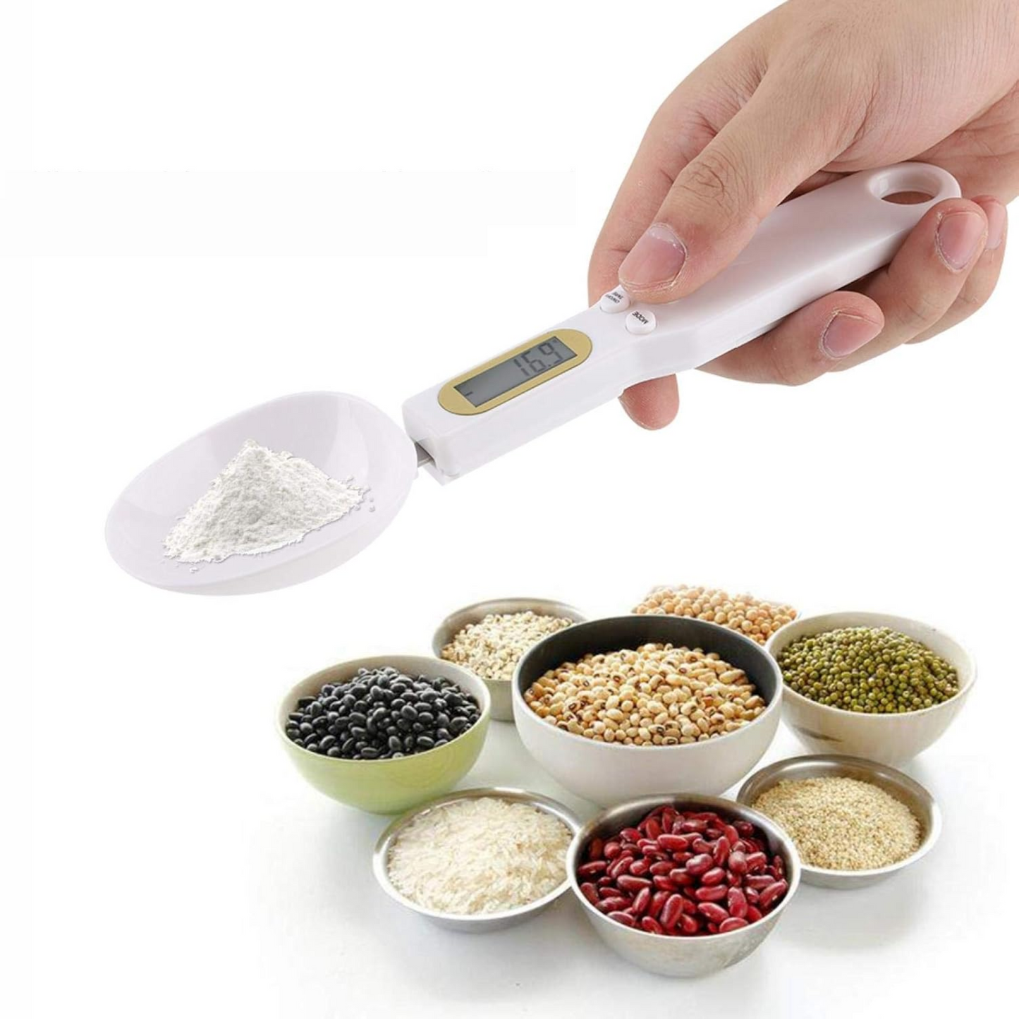 LCD Digital Measuring Spoon – Adjustable Electronic Kitchen Scale for Coffee, Baking & More