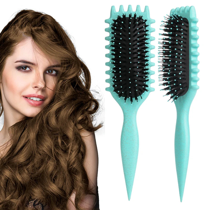 Bounce Curly Define Hair Styling Brush Anti-Pull Curl Shaping Tool for Men & Women