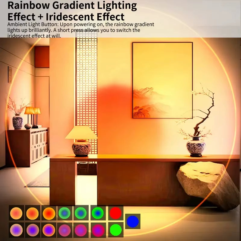 RGB LED Motion Sensor Night Light – Rechargeable Wall Lamp with Magnetic Mount & Ambient Gradient