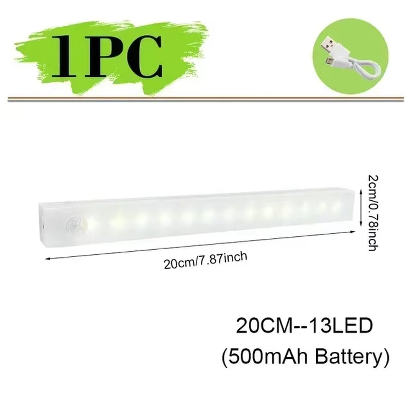 Night Light with Motion Sensor TYPE C Rechargeable LED Night Lamp Wireless Led Kitchen Cabinet Room Bedside Bar Light