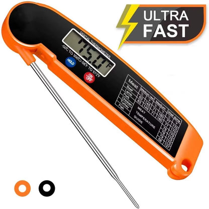 Digital Cooking Thermometer – Fast Read Food Probe for Meat, Water, BBQ & Oven Use