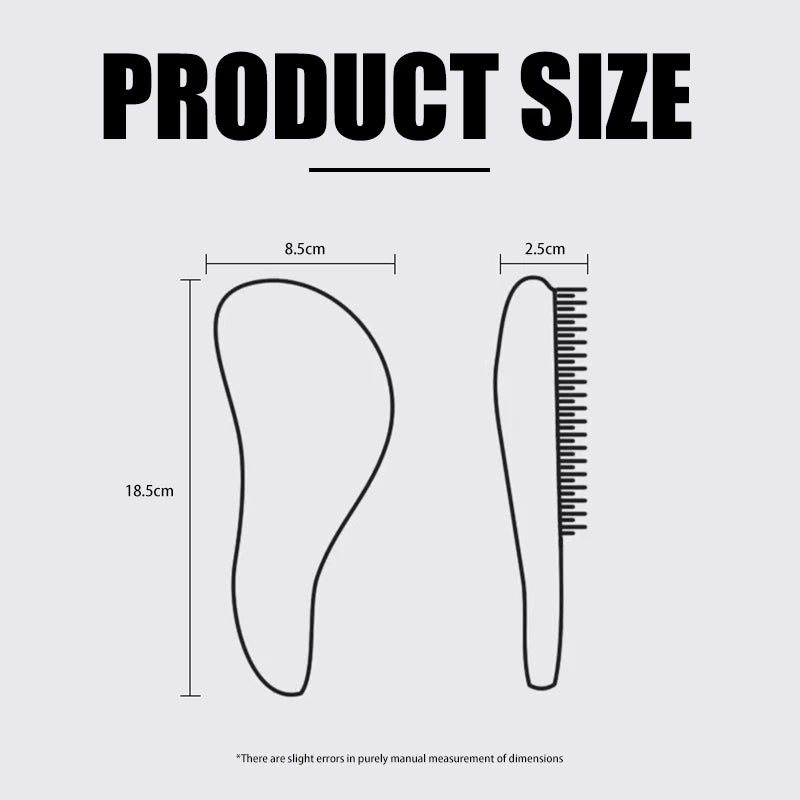 Women’s Anti-Static Airbag Comb – Curved Detangling Hair Brush for Curly Hair & Scalp Massage