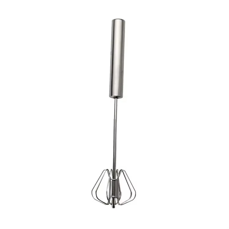 Stainless Steel Rotary Whisk with Beech Wood Handle – Semi-Automatic Hand Mixer G041