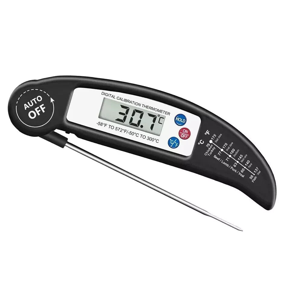 Digital Food Thermometer with Instant Read Probe – Ultra-Fast & Accurate for Cooking, BBQ, Milk, Meat