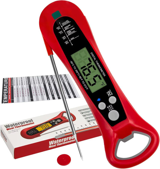Instant Read Digital Meat Thermometer – Fast, Precise Food Temperature Gauge with Backlight