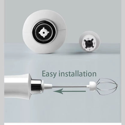 Rechargeable 3-in-1 Milk Frother – Electric Handheld Foam Maker with Mixing Heads