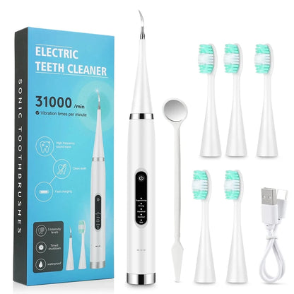 Electric Teeth Whitening Scaler – High-Frequency Tooth Cleaner Dental Plaque Tartar Remover with 5 Modes