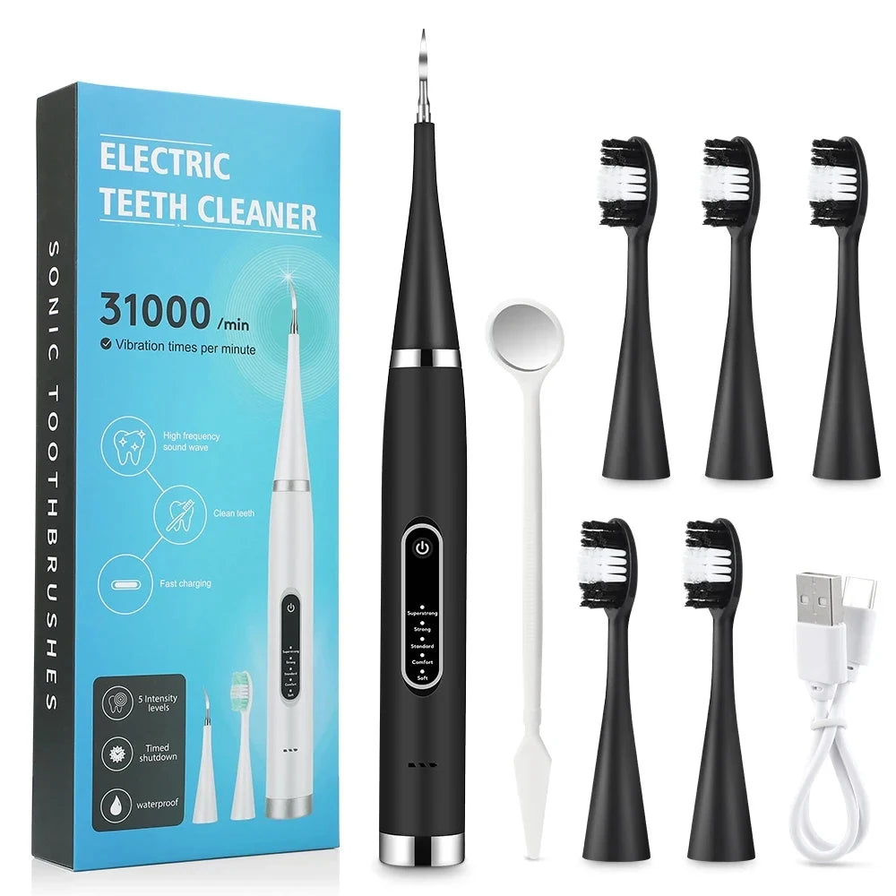 Electric Teeth Whitening Scaler – High-Frequency Tooth Cleaner Dental Plaque Tartar Remover with 5 Modes