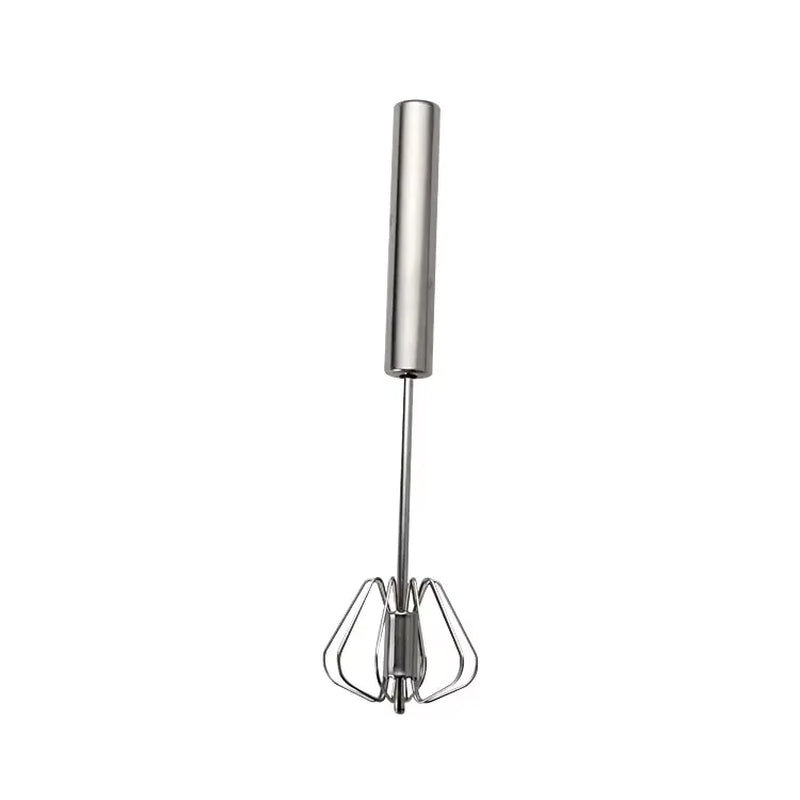Stainless Steel Rotary Whisk with Beech Wood Handle – Semi-Automatic Hand Mixer G041