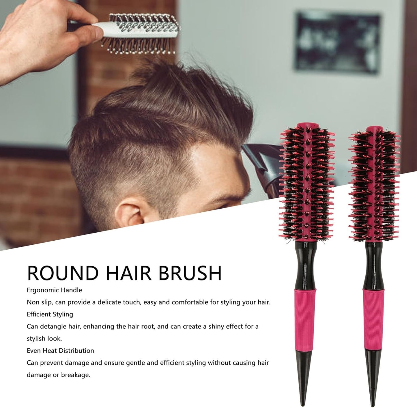 Hair Brush for Curly Hair – Curling & Styling Brush for Salon & Home Use