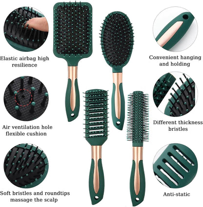 Scalp Massage Air Cushion Comb – Anti-Static Detangling Hair Brush for Salon & Home Use