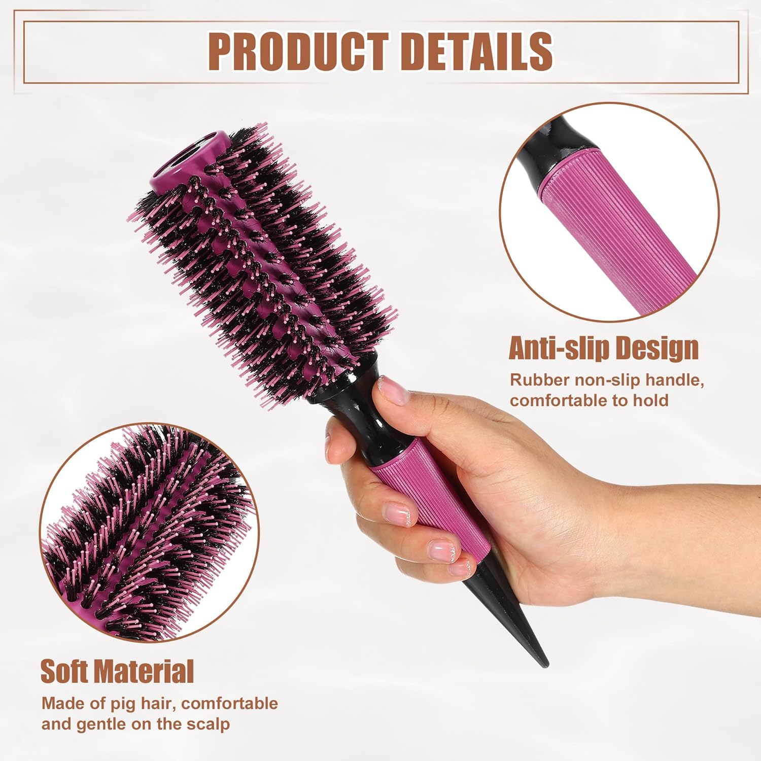 Hair Brush for Curly Hair – Curling & Styling Brush for Salon & Home Use