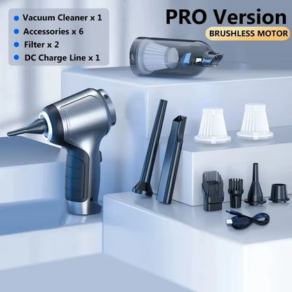 Wireless Handheld Car Vacuum Cleaner – 95000PA Suction | Mini Dual-Use Cleaner for Home & Auto