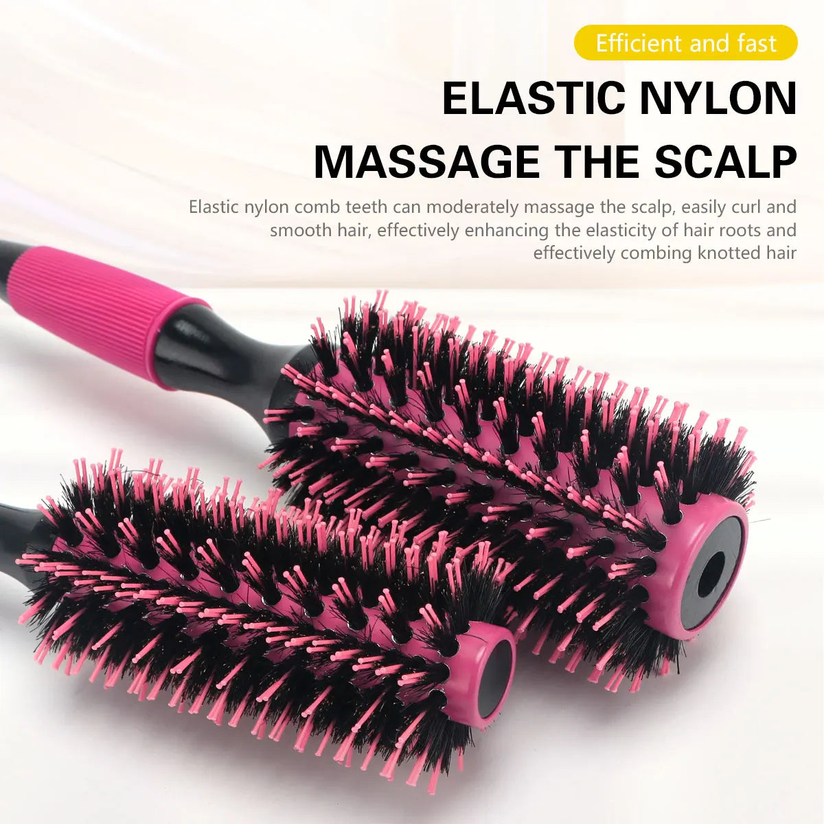 Hair Brush for Curly Hair – Curling & Styling Brush for Salon & Home Use