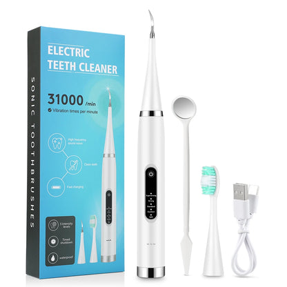 Electric Teeth Whitening Scaler – High-Frequency Tooth Cleaner Dental Plaque Tartar Remover with 5 Modes