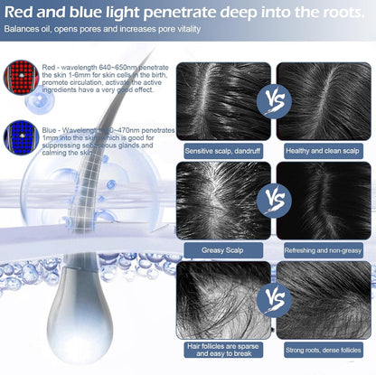 Electric Spray Massage Comb – Anti-Hair Loss Scalp Massager with Vibration, LED Therapy & Nano Atomization