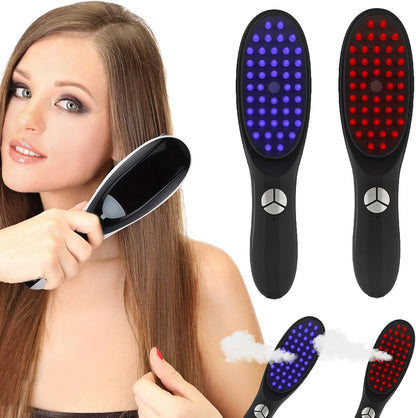 Electric Spray Massage Comb – Anti-Hair Loss Scalp Massager with Vibration, LED Therapy & Nano Atomization