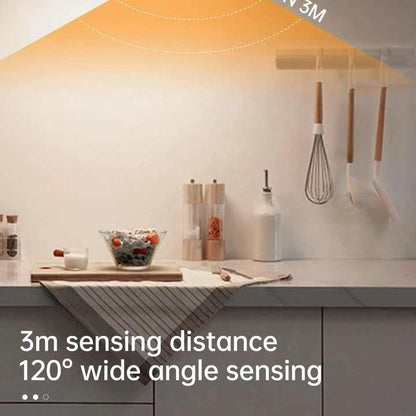 Motion Sensor LED Night Light – 3-Color Dimmable, USB Rechargeable, Magnetic Wall Lamp