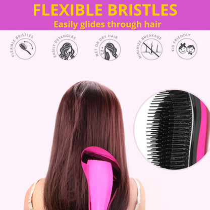 Women’s Anti-Static Airbag Comb – Curved Detangling Hair Brush for Curly Hair & Scalp Massage