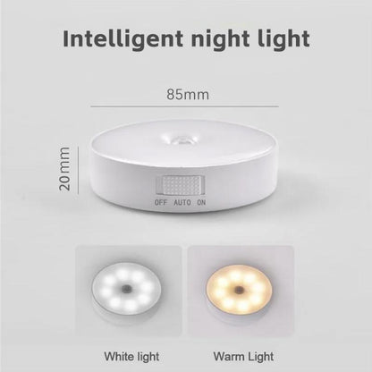 LED Smart Motion Sensor Night Light – USB Rechargeable, Magnetic Mount, Auto Lighting