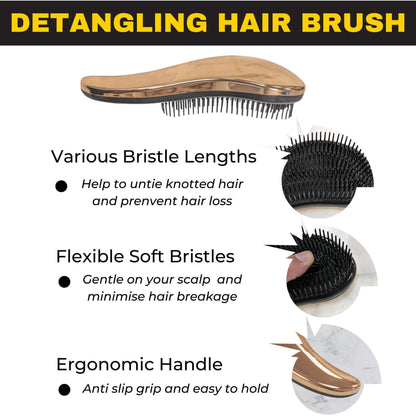 Women’s Anti-Static Airbag Comb – Curved Detangling Hair Brush for Curly Hair & Scalp Massage