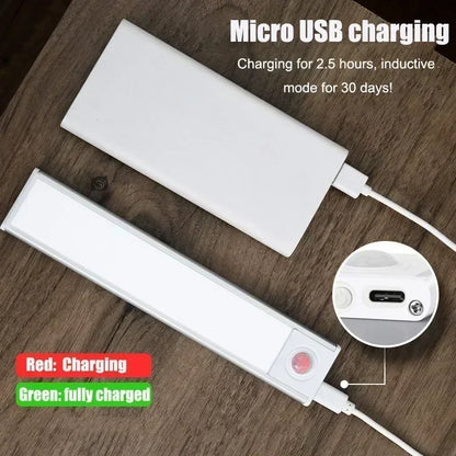 Motion Sensor LED Night Light – 3-Color Dimmable, USB Rechargeable, Magnetic Wall Lamp