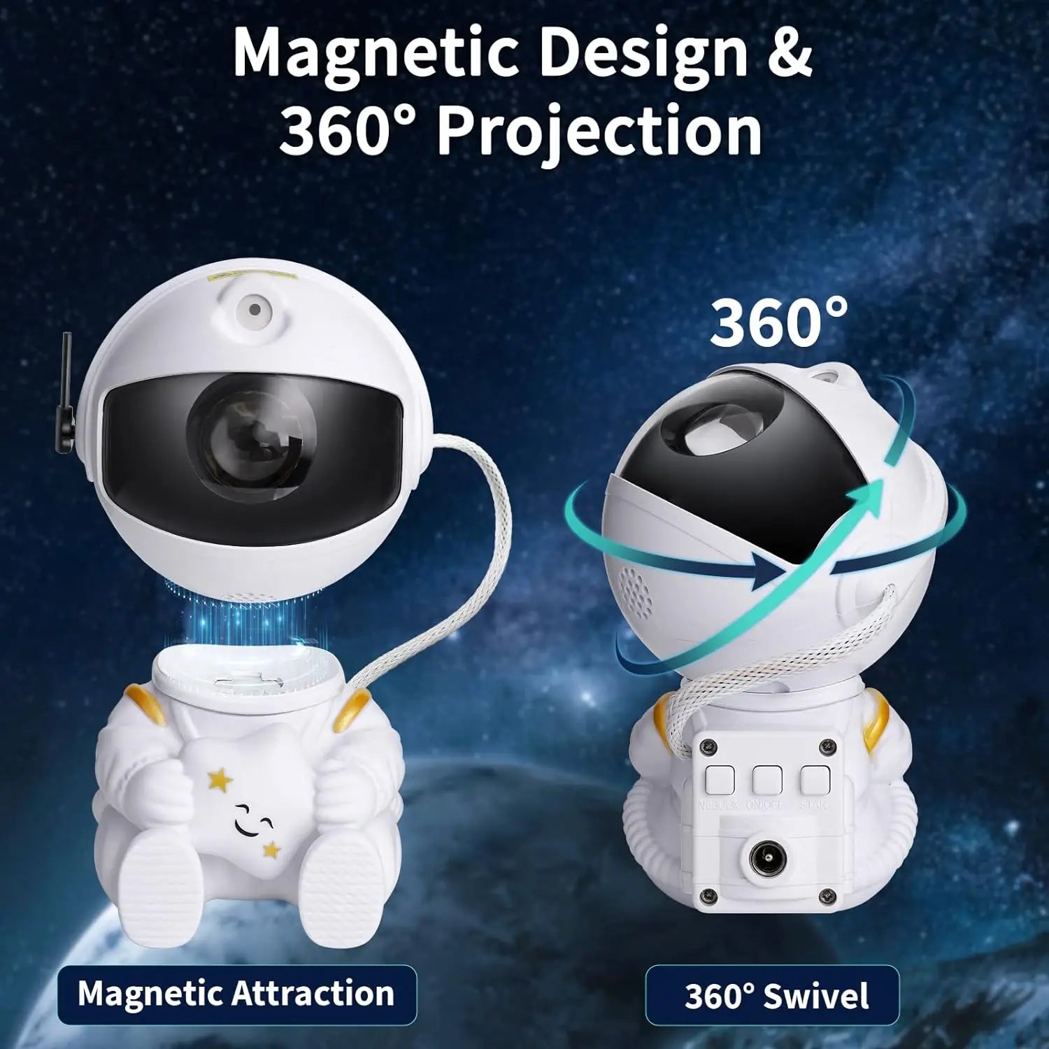 Astronaut Galaxy Projector Light – Starry Sky LED Night Lamp with Remote Control for Kids & Adults